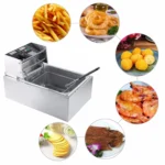 Desktop Thickening Electric Fryer Fried Chicken Legs Fries Stainless Steel Electric Fryer With Basket - Image 8