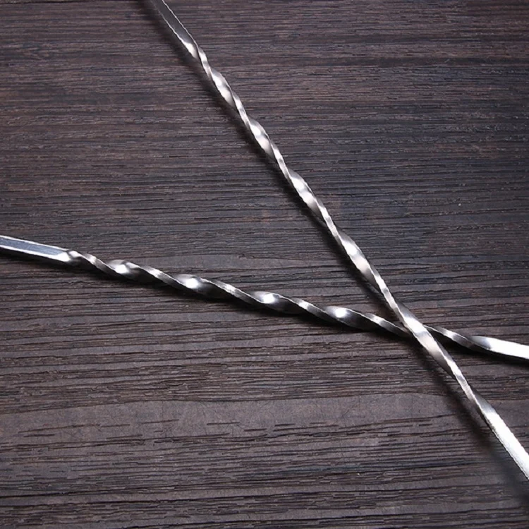 TBD01629914_4.webp 2 PCS Stainless Steel Long Handle Fork Spoon Cocktail Ice Stirrer Double Head Wine Mixing Stick - Image 5
