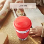 400ML Reusable Bamboo Fibre Coffee Cups Silicone Eco Friendly Travel Coffee Mugs - Image 8