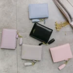Brief Design Bifold Tassel Women Wallet PU Leather Short Credit Card Holder Purse - Image 3