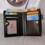 Brief Design Bifold Tassel Women Wallet PU Leather Short Credit Card Holder Purse - Image 4