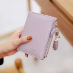 Brief Design Bifold Tassel Women Wallet PU Leather Short Credit Card Holder Purse - Image 8