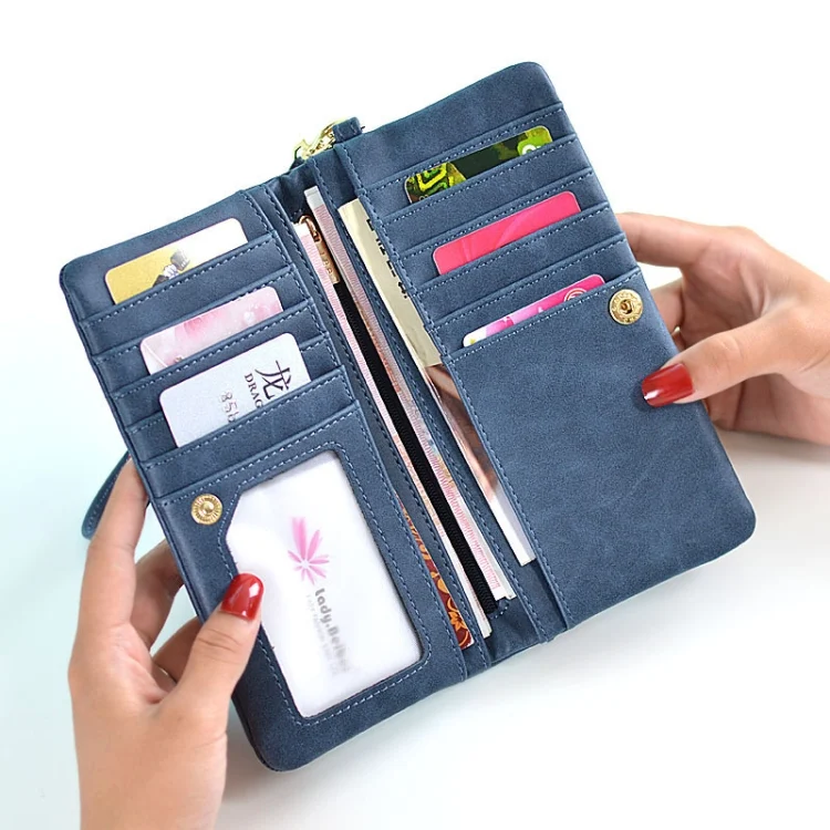 TBD0170348001A_5.webp Women Long Wallet Female High Capacity Double Zippers Clutch Purse - Image 6