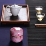 HOOMIN Tea Box Tea Jar Storage Holder Tea Caddies Matcha Container Mini Coffee Powder Organizer Cans Multifunction Round Metal - Image 7