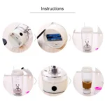 600ML Mixer Water Bottle Portable Electric Protein Automatic Creative Coffee Milk Cup - Image 7