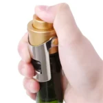 Push-button Stainless Steel Pumping Champagne Stopper Sparkling Champagne Snap Wing Vacuum Wine Stopper - Image 7