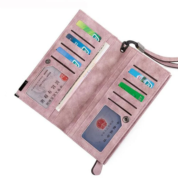 TBD0173023501C_6.webp Fashion Ladies Zipper Long Dull Polish Retro PU Leather Wallet Clutch Coin Purse - Image 7