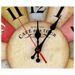 Vintage Wooden MDF Hanging Clock Mute Quartz Clock Living Room Wall Clock - Image 5