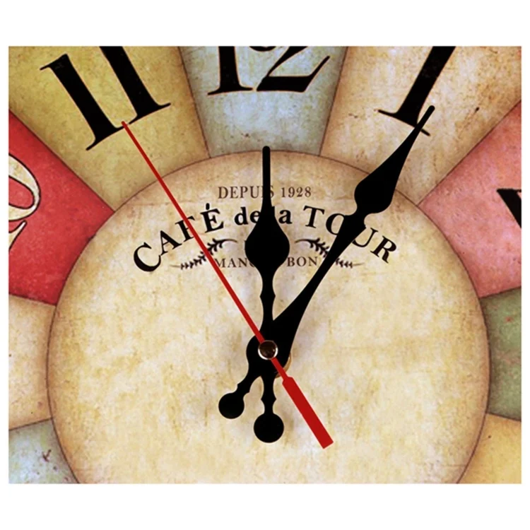 TBD0174058501A_4.webp Vintage Wooden MDF Hanging Clock Mute Quartz Clock Living Room Wall Clock - Image 5