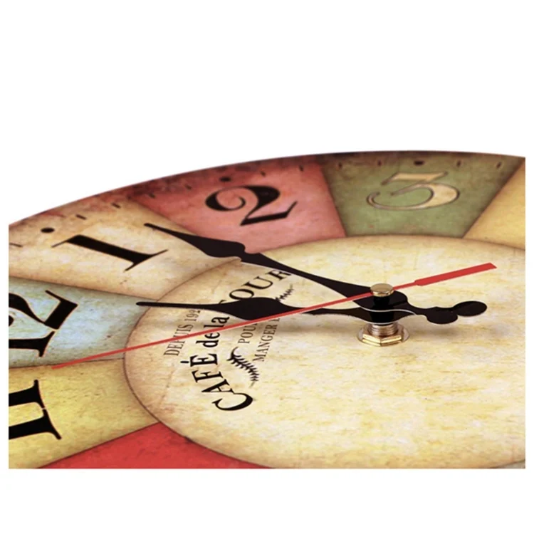 TBD0174058501A_5.webp Vintage Wooden MDF Hanging Clock Mute Quartz Clock Living Room Wall Clock - Image 6