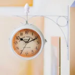 Wrought Iron Clock Vintage Decorative Double-sided Wall Clock - Image 8