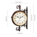 Classic Creative Cafe Decoration Bar Double-sided Wall Clock - Image 4