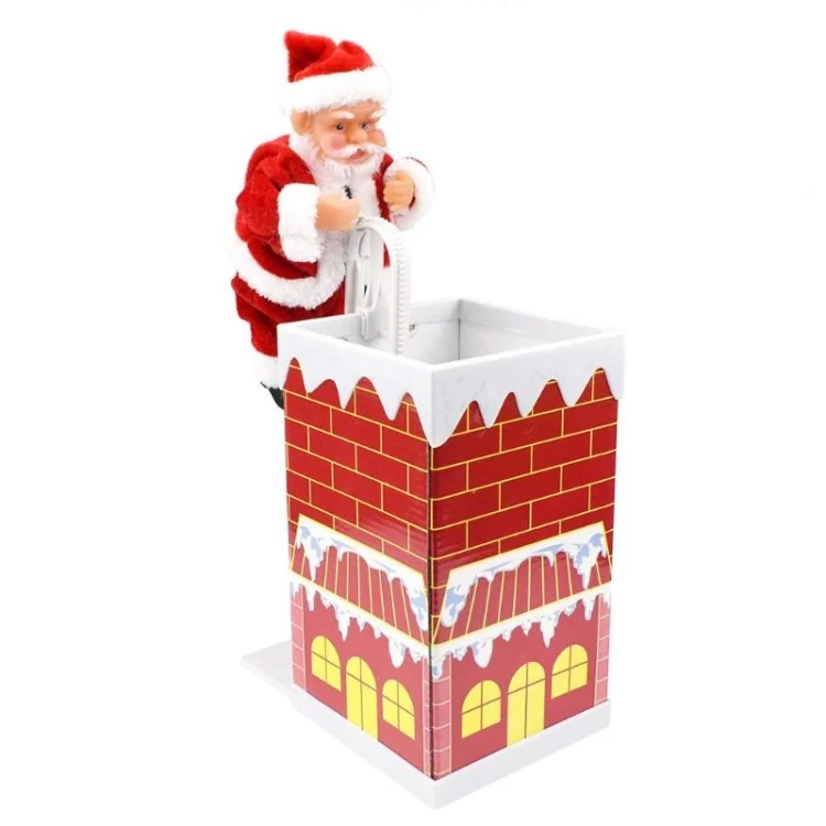 TBD01761881.webp Climbing Wall Climbing Chimney Santa Doll with Music Electric Toy Christmas Gifts - Image 1