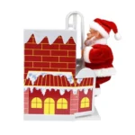 Climbing Wall Climbing Chimney Santa Doll with Music Electric Toy Christmas Gifts - Image 2