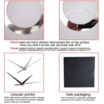 Home Crystal Acrylic Quartz Mirror Clock Jewelry Clock Petal Pattern Clock - Image 4