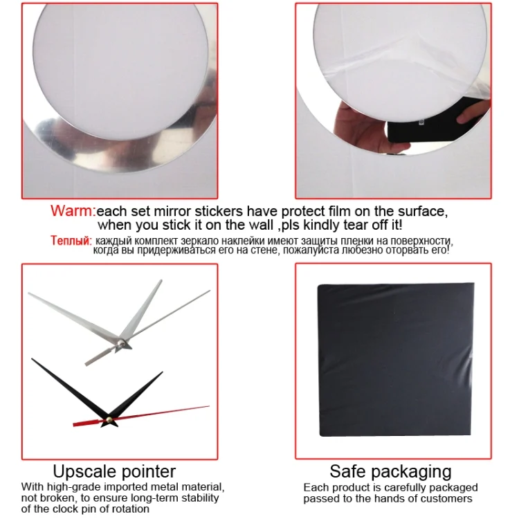 TBD0176678401A_3.webp Home Crystal Acrylic Quartz Mirror Clock Jewelry Clock Petal Pattern Clock - Image 4