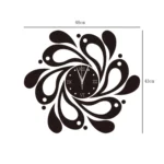 Home Crystal Acrylic Quartz Mirror Clock Jewelry Clock Petal Pattern Clock - Image 6