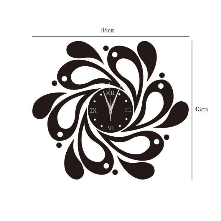 TBD0176678401A_5.webp Home Crystal Acrylic Quartz Mirror Clock Jewelry Clock Petal Pattern Clock - Image 6