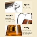 Stainless Steel Infuser Teapot Clear Borosilica Glass Filter Heat Resistant Coffee Puer Tea Pot Heated Container Boiling Kettle - Image 4