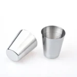 2 Sets Outdoor Mini Stainless Steel Small Wine Glass Hiking Camping Travel Portable Drinking Cup Set with Leather Case - Image 5