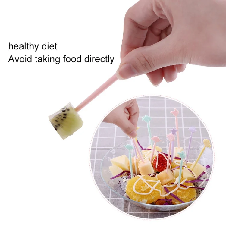 TBD01775709_6.webp Creative Animal Cartoon Fruit Cake Fork Sign, Random Color Delivery - Image 7