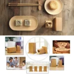 2 PCS Natural Bamboo Toothpick Box Square Restaurant Hotel Toothpick Can with Lid - Image 9