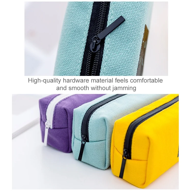 TBD0180621001A_2.webp Simple Text Large Capacity Canvas Pencil Case - Image 3