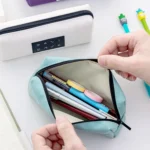 Simple Text Large Capacity Canvas Pencil Case - Image 4