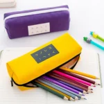 Simple Text Large Capacity Canvas Pencil Case - Image 5