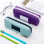 Simple Text Large Capacity Canvas Pencil Case - Image 6