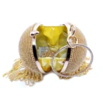 Diamond Tassel Women Party Metal Crystal Clutches Evening Bags Wedding Bag Bridal Shoulder Handbag - Image 3
