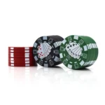 Small Chip Poker Cigarette Crusher Zinc Alloy 3 Layer Metal Grinder Random Color Delivery - Image 2