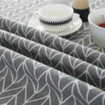 Polyester Cotton Round Tablecloth Dust-proof Cotton and Linen Printing Tablecloth - Image 5