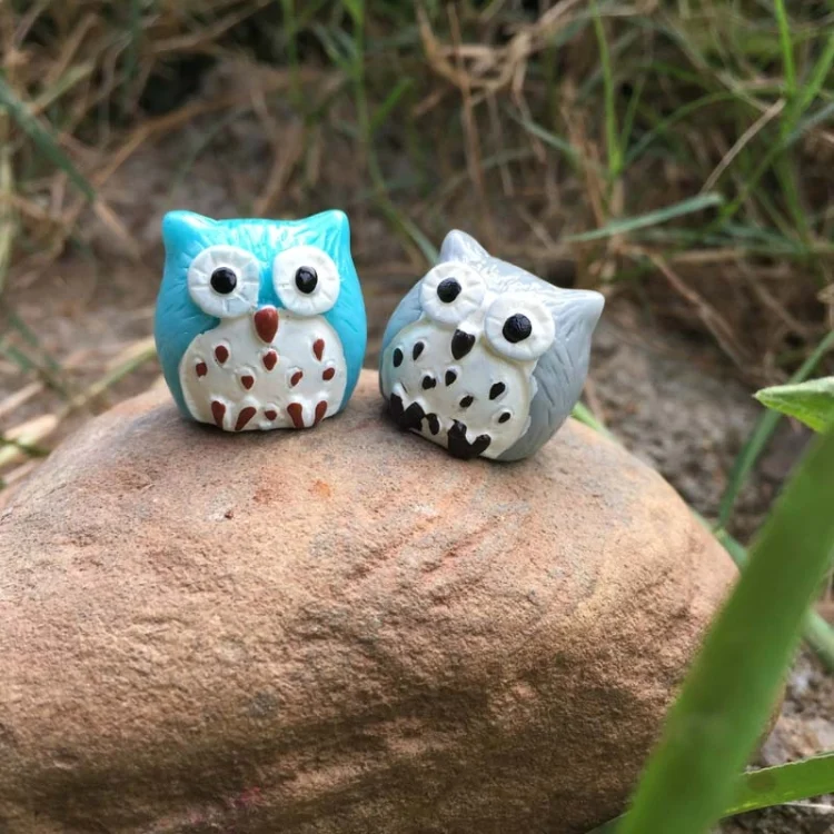 TBD0182823301C_2.webp 10 PCS Owl Mini Micro Landscape Decoration Resin Crafts DIY Landscape Ornaments - Image 3