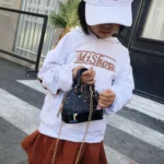 Cute Leather Shoulder Bag Messenger Bag Girls Solid Color Mini Zip Small Square Bag Tote Bag - Image 6