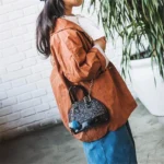 Cute Leather Shoulder Bag Messenger Bag Girls Solid Color Mini Zip Small Square Bag Tote Bag - Image 7