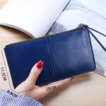 Women Zip Wallet Long Clutch Multi Card Holder Wallet Wrist Wallet - Image 4
