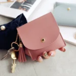 Fashion Women Wallet Short Leather Mini Casual ID Card Holders Bags Ladies Coin Clutch Tassel Bag - Image 4