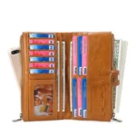 Ladies Genuine Leather Long Wallet Anti-theft Card Bag Multifunctional Clutch Bag - Image 5