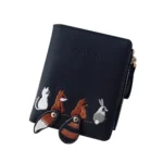 Wallet Female Short Student Korean Version of The Cute Little Fresh Folding Mini Tide Personality Coin Purse - Image 2