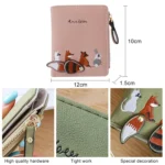 Wallet Female Short Student Korean Version of The Cute Little Fresh Folding Mini Tide Personality Coin Purse - Image 5