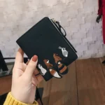 Wallet Female Short Student Korean Version of The Cute Little Fresh Folding Mini Tide Personality Coin Purse - Image 6