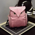 Owl Pattern Shoulder Bag Female PU Personality Backpack - Image 4