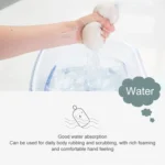 2 PCS Embroidered Fiber Fabric Sponge Block Exfoliating Bath Wipe - Image 5