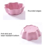 5 PCS Creative Plum Shape Dishes Wheat Straw Seasoning Dish Snack Plate Chili Sauce Ketchup Dressing Salt Dish,Size:7x7x2.5cm - Image 4