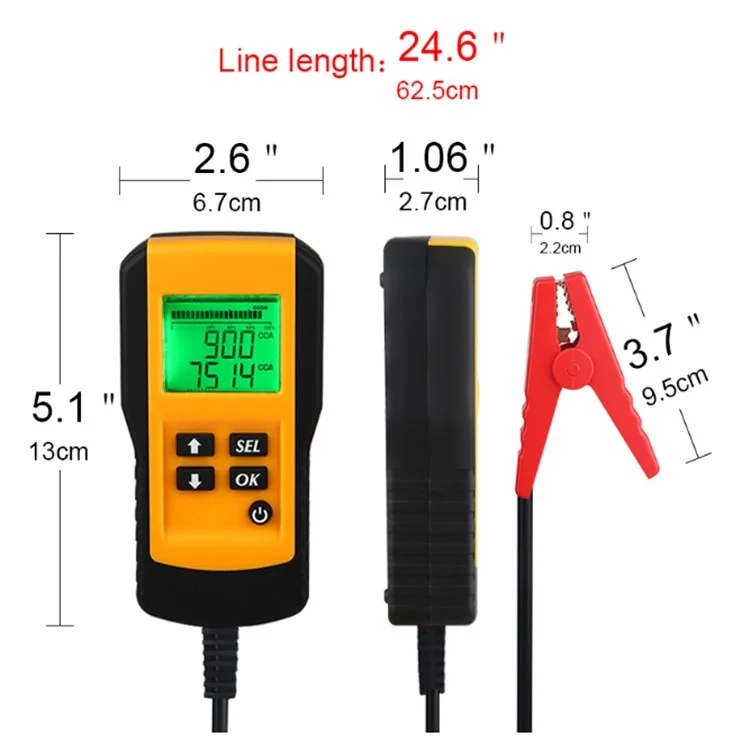TBD01895347_1.webp AE300 Car 12V Digital Battery Tester Analyzer - Image 2