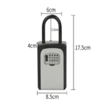 Safty Key Lock Box Combination Portable Aluminium Alloy Key Safe Box Security Key Holder Secure Box - Image 2