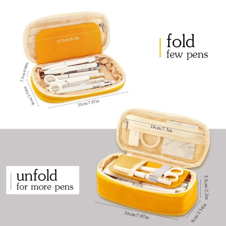 TBD0190103101D_2.webp Simple Primary Junior High School Student Stationery Bag Flexible Pencil Case Large Capacity Mesh Pencil Case - Image 3