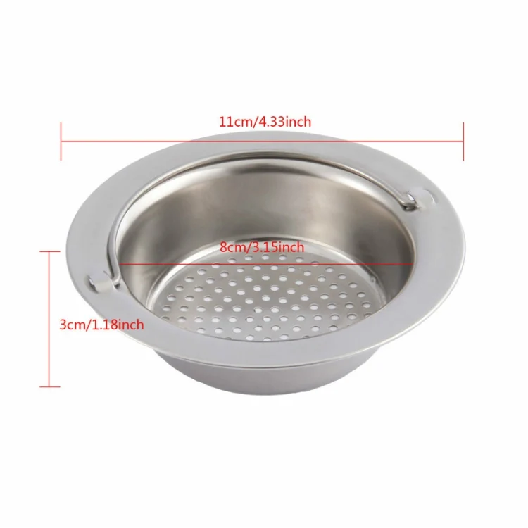 TBD01903356_4.webp Hand-held Shower Drain Hole Filter Stainless Steel Kitchen Sink Strainer - Image 5