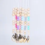 Baby Pacifier Clip Chain Wooden Holder Soother Pacifier Clips Leash Strap Nipple Holder for Infant Feeding - Image 4